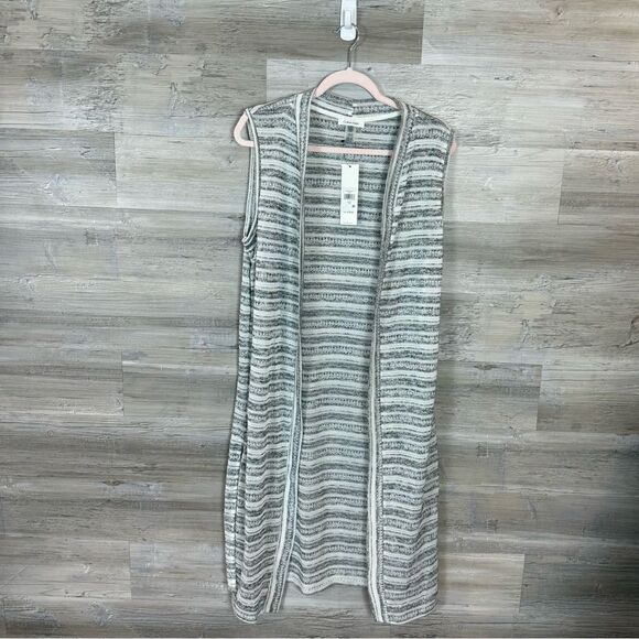 Calvin Klein Striped Longline Cardigan - Picture 4 of 5